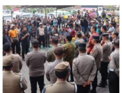 Polres Tanah Karo Lakukan Pengawalan Aksi Unjuk Rasa Warga Desa Dulu Dan Semangat Gunung,Aksi Berjalan Dengan Damai