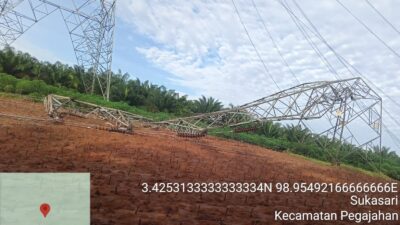 Pemadaman Listrik Di Medan Sumatera Utara Kembali Terjadi , Gangguan Pada 12 Tower Transmisi Akibat Cuaca Ekstrim