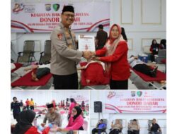 Polres Langkat Peringati Hari Bhayangkara ke- 80, Gelar Bakti Kesehatan Donor Darah di Gedung Kolobrasi Baradaksa Tatya Daraka