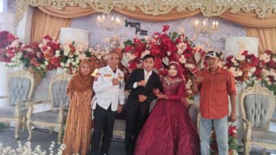 Akad Nikah Nur Imam Prayoga dan Rapita Trisna anggota Pokdarkamtibmas Bhayangkara  Resort Medan Berjalan dengan Lancar dan Aman di Jalan Klumpang,Kabupaten Deli Serdang