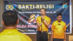 Peringatan (HUT) Bhayangkara ke-80, Polda Sumatera Utara Gelar Kegiatan Bakti Religi berupa Kerja Bakti dan Pemberian Bantuan di lingkungan Rumah Ibadah yang berada di kawasan Mapolda Sumut