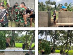 Pembangunan Jembatan Gantung Sungai Idanoho di Desa Sotoo Hilisimaetano, Kecamatan Maniamolo, Kabupaten Nias Selatan, Program Bakti TNI untuk Rakyat, Jembatan sepanjang 90 meter  Prakarsa Presiden Prabowo Subianto
