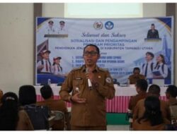 Bupati Buka Sosialisasi dan Pendampingan Program Prioritas Pendidikan Jenjang SD se-Kabupaten Tapanuli Utara di SMA HKBP 2 Tarutung 2026