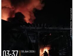 Si Jago Merah Lahap Pajak Parluasan di Jalan Mufakat, Kelurahan Suka Dame, Kecamatan Siantar Utara, Sekitar lebih kurang 100 kios pedagang Ludes Terbakar