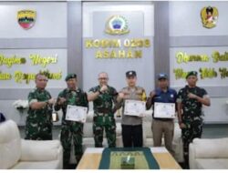 Dandim 0208/Asahan Beri Piagam Penghargaan untuk Babinsa, Bhabinkamtibmas dan Media, Perkuat Sinergi Tiga Pilar Penjaga Stabilitas Daerah