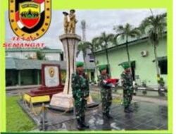 Kodim 0203/Langkat Rampungkan Pembangunan Jembatan Gantung Penghubung Antar lingkungan di Kelurahan