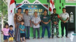 Personel Satgas Bakti TNI Untuk Rakyat Rampungkan Rehabilitasi Masjid Al-Mukhlis di Lahusa