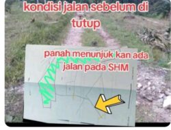 Warga Resah akibat akses jalan Tuju lahan pertanian di tutup dan  di duga  Klaim pengusaha kebun durian