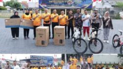 Kolobrasi Komandan Kodim 0208/Asahan Letkol Inf Edy Syahputra, S.H., M.I.P. beserta jajaran prajurit hadiri kegiatan olahraga Gelar secara serentak di lingkungan Polres Asahan dan Polres Tanjung Balai