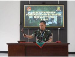 Kodiklatad  Gelar Pembekalan Gadik/Gapendik Terpusat Lembaga Pendidikan TNI AD TA 2026 yang berlangsung di Gedung Daan Mogot