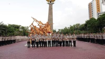 Polrestabes Surabaya Peringati HUT Bhayangkara 2026 ,Gelar Upacara di Taman Makam Pahlawan Kusuma Bangsa