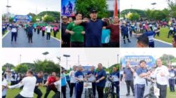 Bupati Batu Bara, Dr. H. Baharuddin Siagian SH., M.Si ,Hadiri  Gelar kegiatan Olahraga Bersama Muspida  Peringati Hari Bhayangkara ke-80 Tahun 2026.