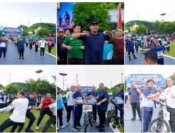 Bupati Batu Bara, Dr. H. Baharuddin Siagian SH., M.Si ,Hadiri  Gelar kegiatan Olahraga Bersama Muspida  Peringati Hari Bhayangkara ke-80 Tahun 2026.