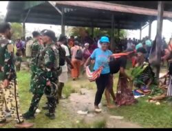 Perkuat Hubungan Dengan Masyarakat Sekitar Penugasan, Satgas Pamtas Yonif 645/GTY Laksanakan Anjangsana