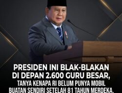 Presiden Blak-Blak Didepan2.600 Guru Besar, Tanya Kenapa RI Belum bisa Produksi Mobil Setelah 80Tahun Merdeka