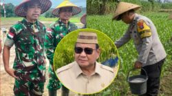 Presiden Prabowo Subianto Soroti Peran TNI dan Polri dalam  Dukung sektor pangan nasional, dalam acara Puncak Pekan Nasiona Petani 2026