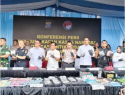 Polrestabes Gelar Pemusnahan Barang  Bukti Sabu Pengungkapan Jaringan Internasional selama 44 Hari dengan Nilai 259 Triliun