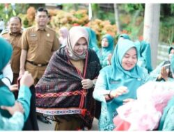 Wabup Madina  Atika Azmi Utammi Nasution  Terima kunjungan Tim Monitoring PKK Sumatera Utara di Desa Sibanggor