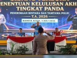 Polda Aceh  Gelar Sidang Terbuka Penentuan Kelulusan Akhir Tingkat Panda Penerimaan Terpadu Bintara dan Tamtama Polri 2026