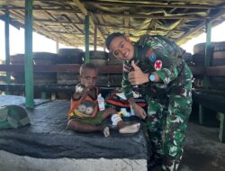 ‎Satgas Pamtas Yonif 645/GTY Laksanakan Anjangsana dan Pemberian Sargal di Distrik Elelim