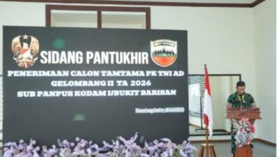 Pangdam I/BB Tegaskan Transparansi dalam Sidang Pantukhir Cata PK TNI AD Gelombang II TA 2026