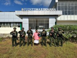 Wujudkan Kemanunggalan TNI-Rakyat, Satgas Yonif 645/GTY Gelar Pelayanan Kesehatan di Distrik Benawa