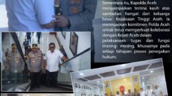 Kajati Aceh, Yudi Triadi, S.H., M.H., didampingi Wakil Kepala Kejaksaan Tinggi Aceh beserta para Asisten, Terima kunjungan silaturahmi Kapolda Aceh, Irjen Pol. Rudi Setiawan