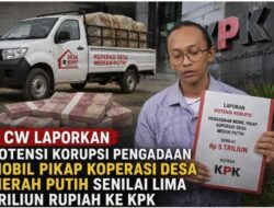 ICW Laporkan Potensi Korupsi Pengadaan Mobil Pick Up Koperasi Desa Merah Putih Senilai Lima Triliun Rupiah