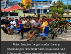 Kodim 0213/Nias Gelar kegiatan nobarpertandingan Perempat Final Piala Dunia FIFA 2026