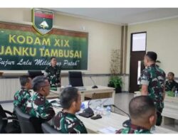 Kodam XIX/Tuanku Tambusai Gelar Sidang Pangkat Militer Usul Kenaikan Pangkat (UKP) Perwira