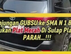 Gubernur Sumut Kunjungi SMAN-1 Binjai , Muncul Dugaan Plat Merah berubah jadi Plat Putih