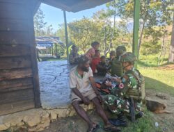 Satgas Pamtas RI-PNG Yonif 645/GTY Laksanakan Kegiatan Teritorial Anjangsana dan Pelayanan Kesehatan Kepada Masyarakat Distrik Napua