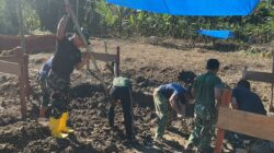 Harapan Warga Desa Mazingo Mulai Terwujud, Bakti TNI Bangun Jembatan Gantung