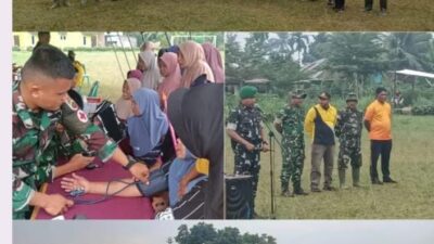 Lanfkah Baik Jajaran TNI YonifTP 902 Sri Paduka Ocah Bantu Mwmbersihkan Lingkungan Tempat Ibadah Memberikan Bantuan Gratis
