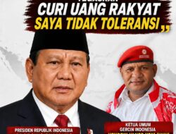 Presiden Prabowo Tegaskan “Curi Uang Rakyat,Saya Tidak Toleransi