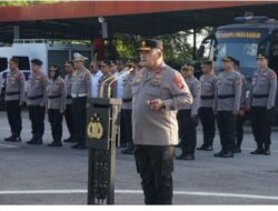Kapolda Irjen Pol. Alberd Teddy Benhard Sianipar, S.I.K., M.H., Pimpin apel perdana Bersama Seluruh Personil