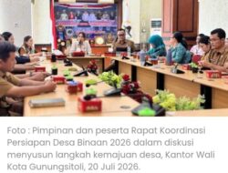 Ketua Tim Penggerak Pemberdayaan Kesejahteraan Keluarga Kota Gunungsitoli, Ny. Veny Sowa’a Laoli, secara langsung Pimpin Rapat Koordinasi Persiapan Program Desa Binaan Kota Gunungsitoli Tahun 2026