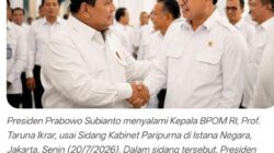 Di Hadapan Kabinet, Prabowo Apresiasi BPOM: Taruna Ikrar Catat 16 Lompatan Kinerja dan Raih Status WHO Listed Authority