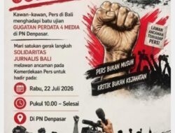 Kebebasan pers kembali diuji. Gugatan perdata terhadap empat media yang kini bergulir di Pengadilan Negeri Denpasar