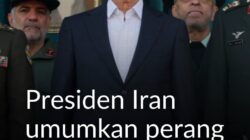 Presiden Iran Masoud Pezeshkian menyatakan bahwa negaranya kini berada dalam “perang skala penuh”