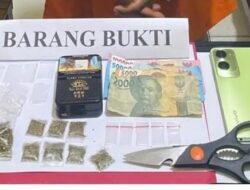Personel Reskrim Polsek Sibolga Sambas Ungkap kasus dugaan peredaran narkotika jenis Ganja di wilayah Kota Sibolga