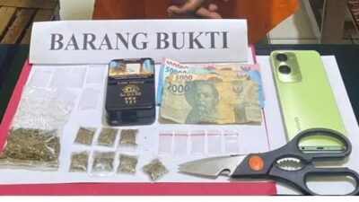 Personel Reskrim Polsek Sibolga Sambas Ungkap kasus dugaan peredaran narkotika jenis Ganja di wilayah Kota Sibolga