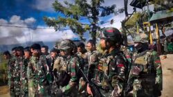 ‎Ibadah Minggu Bersama Warga Distrik Napua Satgas Pamtas RI-PNG Kewilayahan Yonif 645/Gardatama Yudha Guna Pererat Persaudaraan