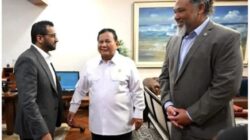 Presiden RI Prabowo Subianto Terima kunjungan kehormatan Direktur Federal Bureau of Investigation (FBI) Amerika Serikat, Kash Patel, di Kediamannya di Kertanegara, Jakarta