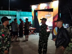 Patroli Malam dan Pengamanan Voli, Koramil Bulukerto Jaga Kondusivitas Wilayah