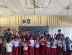 Satgas Pamtas Kewilayahan RI-PNG yonif 645/gty. Pos Napua Laksanakan Kegiatan Tenaga Pendidik di Sekolah SD Negeri Gunung Susu
