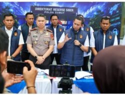 Direktorat Reserse Siber Polda Sumatera Utara Ungkap Jaringan penipuan daring (online scamming) berskala internasional yang beroperasi di salah satu unit Apartemen di Medan Dalam