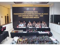 Polrestabes Medan Bongkar 716 Kasus Kejahatan Jalanan, 906 Tersangka Diamankan,Hasil Operasi Pekat Toba 2026