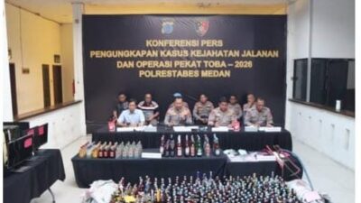Polrestabes Medan Bongkar 716 Kasus Kejahatan Jalanan, 906 Tersangka Diamankan,Hasil Operasi Pekat Toba 2026