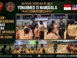 Tanamkan Cinta Tanah Air Sejak Dini, Pos Kantuk Asam Satgas Yonarmed 13/Nanggala Berikan Pembekalan Wasbang di SD Tunas Sejahtera Sungai Biru